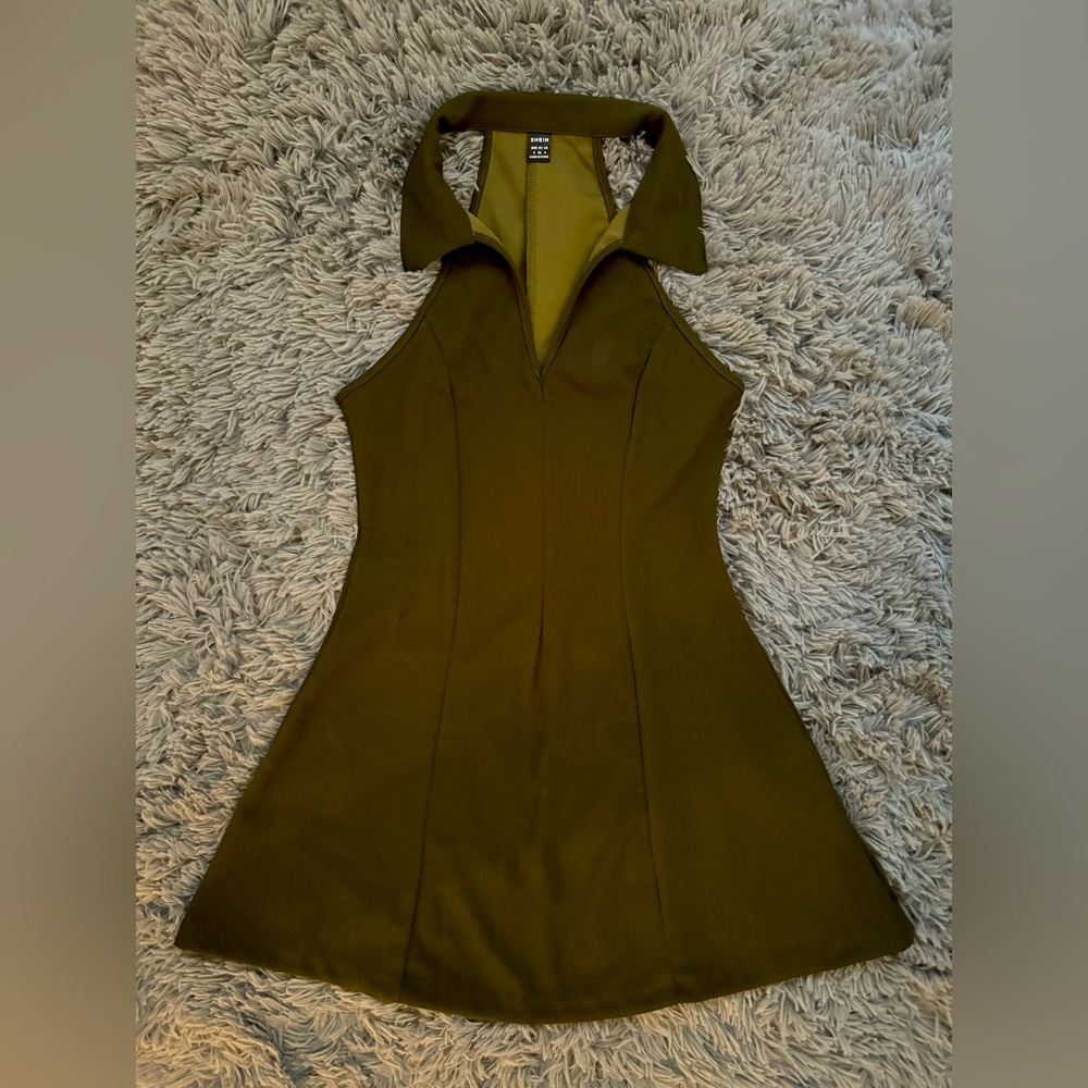 SHEIN halter dress green size S